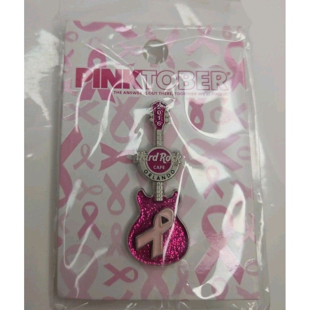 Hard Rock Cafe Orlando Florida Pinktober guitar pin 2016 New In original package